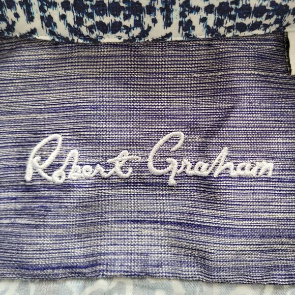 Robert Graham Arches Long Sleeve Button Down Shirt in Blue Men's Size Large - Picture 4 of 7